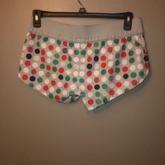 Oakley Women's Polka Dot Shorts - White, Red, Blue - Picture 6 of 8